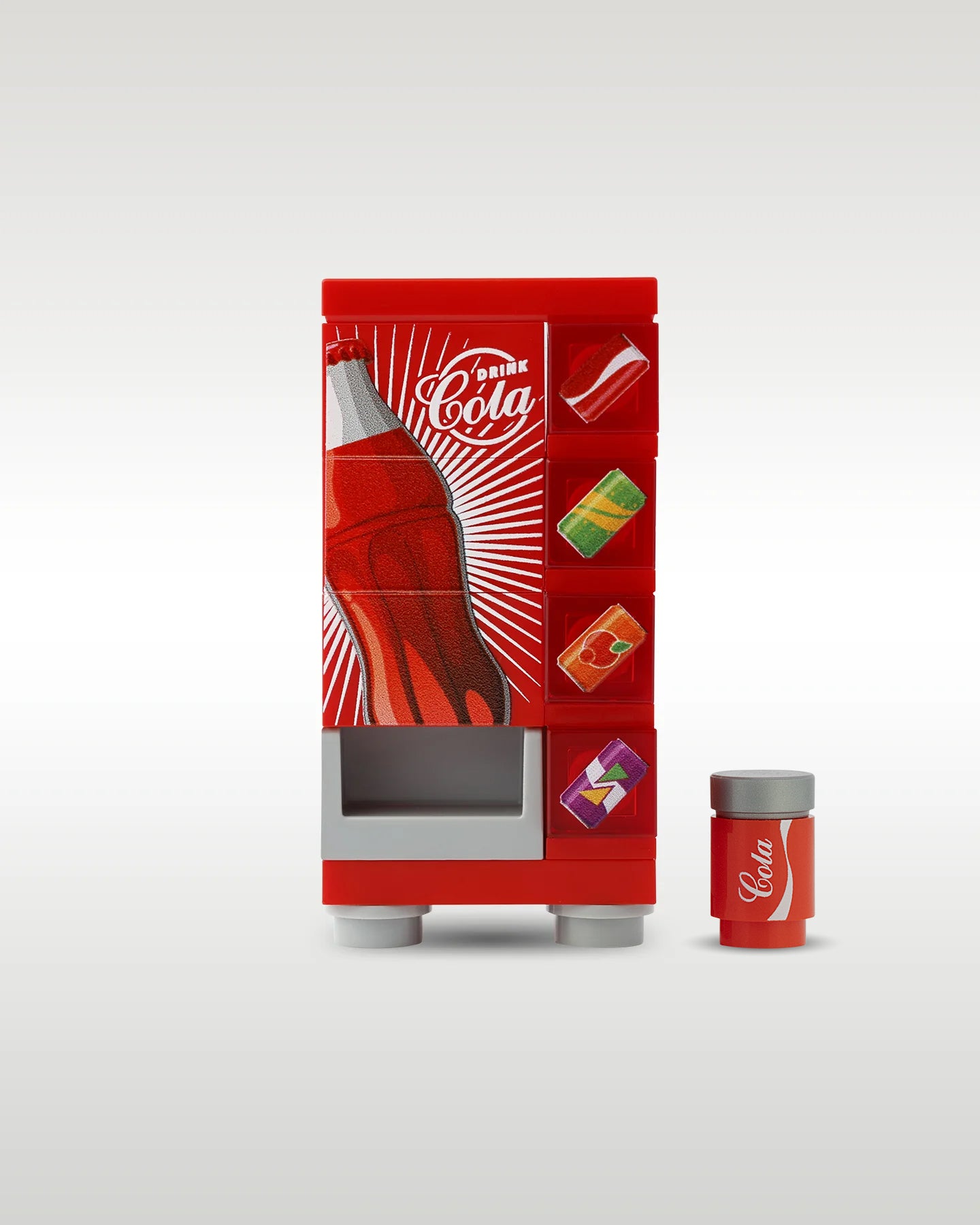 Red Non Branded Cola Vending Machine & Can Genuine LEGO Set by Trader Bricks