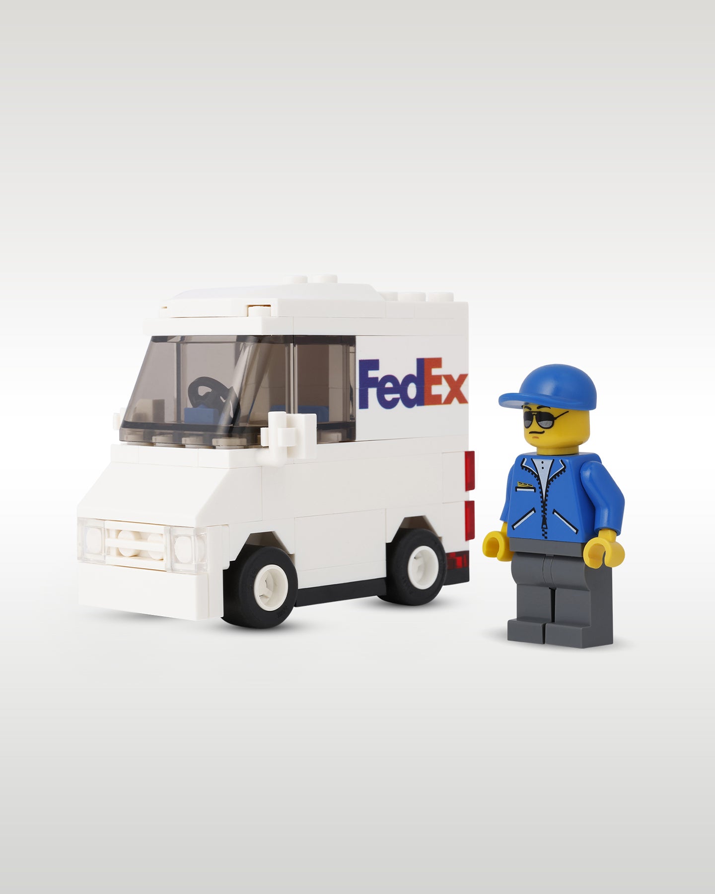 LEGO FedEx Delivery Driver | Trader Bricks Custom LEGO Pieces