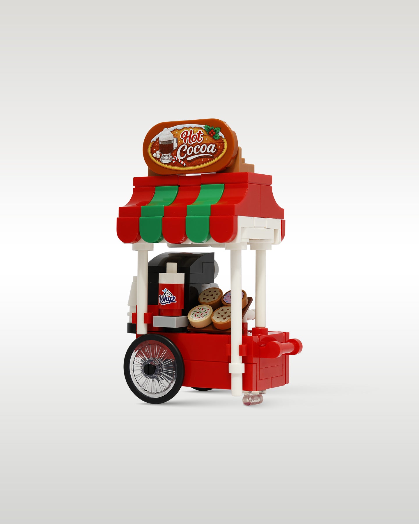 LEGO Hot Cocoa Cart With Winter Village Minifigure | Trader Bricks Custom LEGO