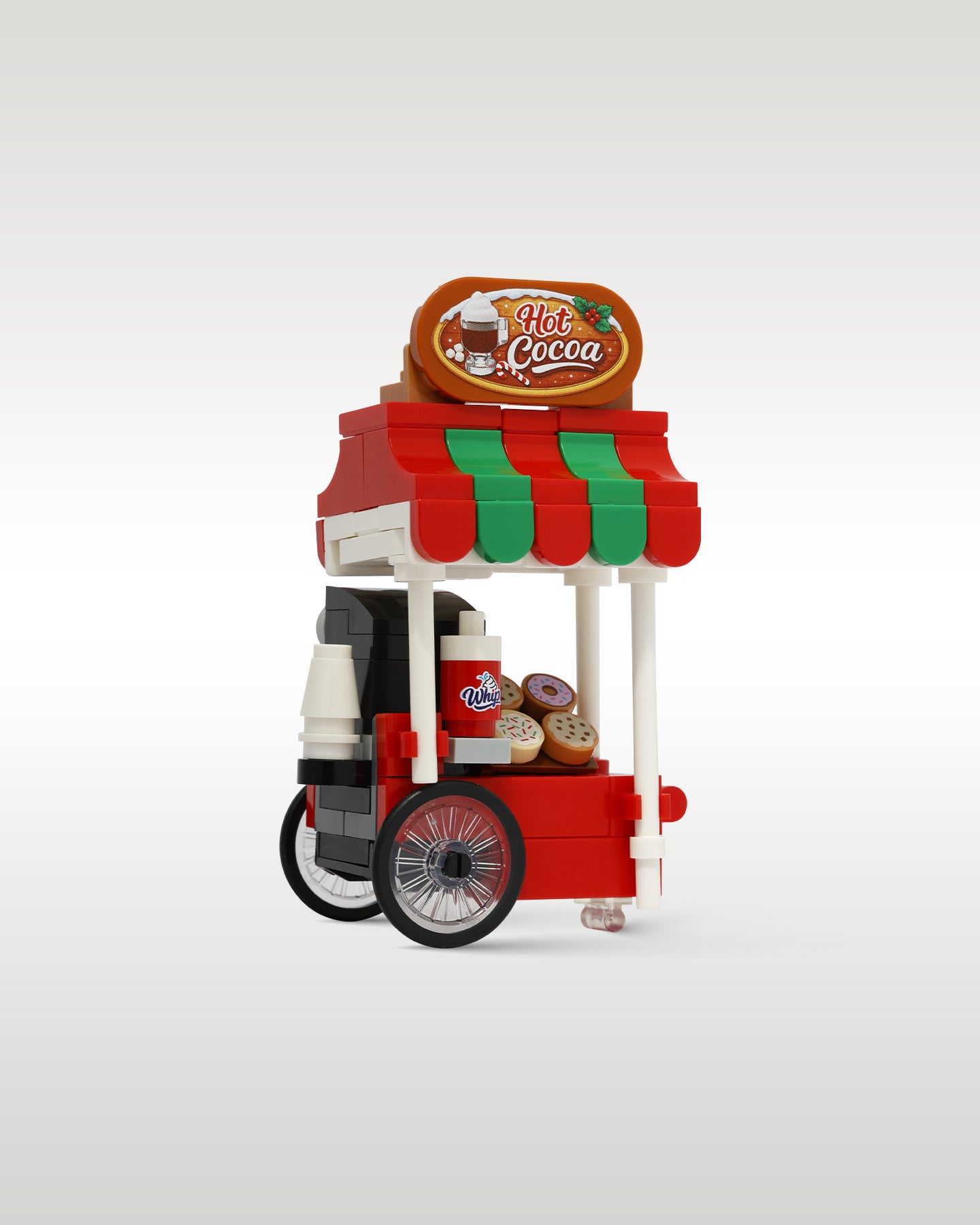 LEGO Hot Cocoa Cart With Winter Village Minifigure | Trader Bricks Custom LEGO