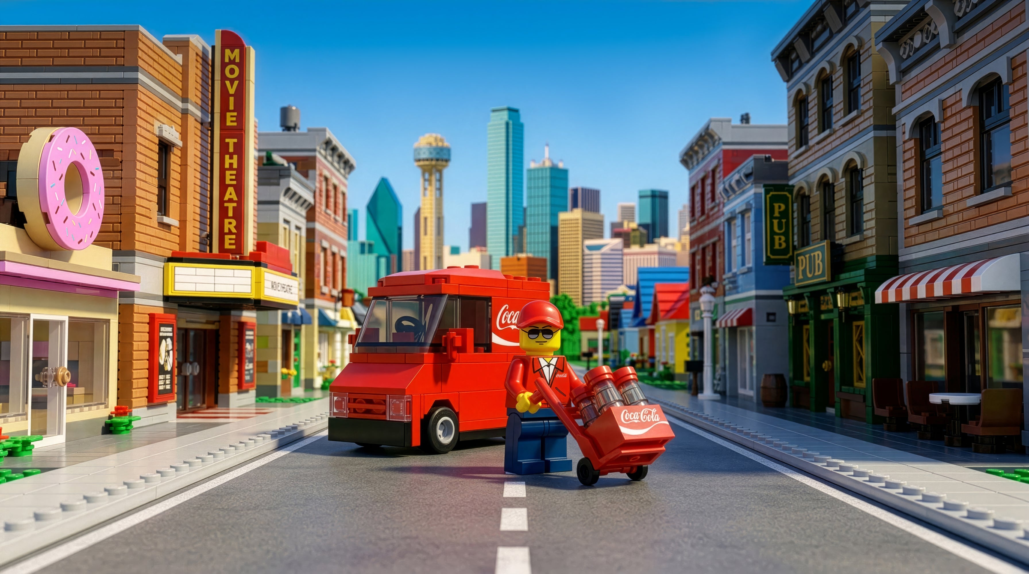 LEGO Coca-Cola Delivery Truck Driver & Bottle Crate | Trader Bricks Custom LEGO