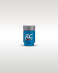 Custom printed RC Cola soda can accessory by Trader Bricks, featuring the classic Royal Crown Cola blue logo design on a 1x1 round brick for Lego minifigures