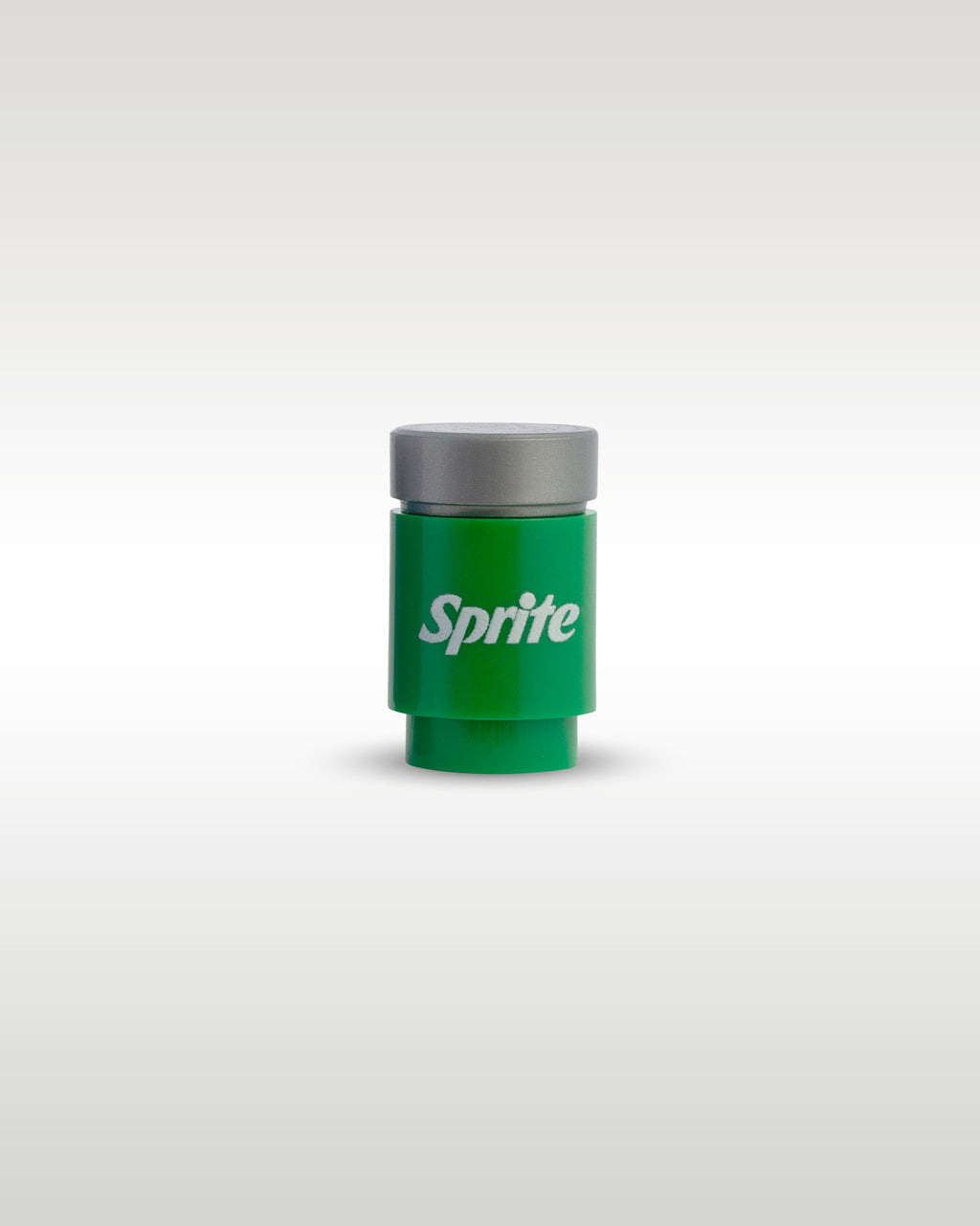 Custom printed Sprite soda can accessory by Trader Bricks, featuring the classic green and white soft drink logo design on a 1x1 round brick for Lego minifigures