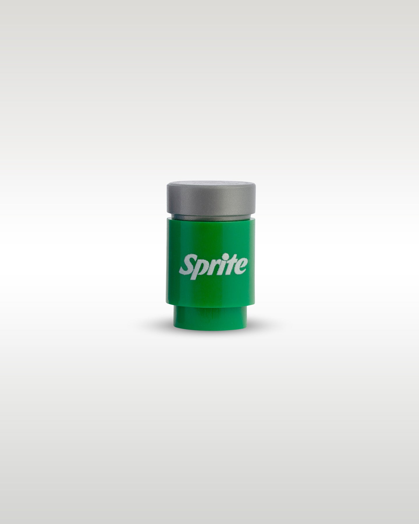 Custom printed Sprite soda can accessory by Trader Bricks, featuring the classic green and white soft drink logo design on a 1x1 round brick for Lego minifigures